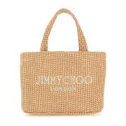 Mini Strandhåndtaske i Beige Raffia