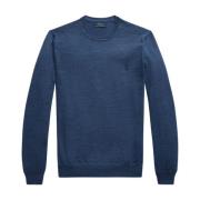 Slim-Fit Vaskbar Uld Rundhals Sweater