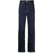 Blå Wide Leg Denim Jeans