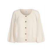 Elegant Feminin Cardigan med Pufærmer