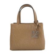 Beige Shoppingtaske Stilfuldt Model