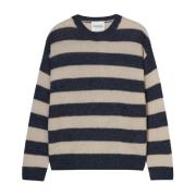 Stribet Alpaka Crewneck Sweater