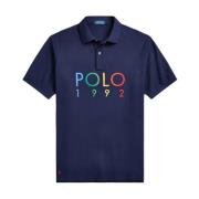 Navy blå polo shirt med logo Regular Fit