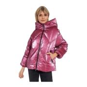 Pink Metallic Puffer Jacket Muriel