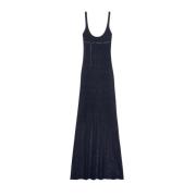 Navy Maxi Kjole med Stropper