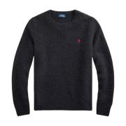 Sort Regular Fit sweater med logo