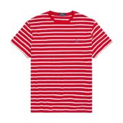 Rød stribet Classic Fit t-shirt