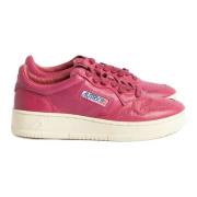 Vintage Gede Læder Sneakers i Fuchsia