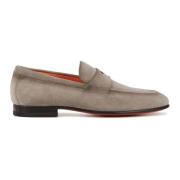 Taupe Suede Slip-On Sko