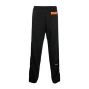 Logo Trackpants Sort Activewear Casual Stil