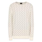 Elegant Beige Bomuld Kasjmir Sweater