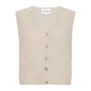 Alpaca Uld Beige Vest