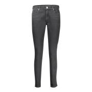 Sort Skinny Denim Jeans med Logo