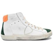 Vintage High Top Sneakers Hvid Grøn