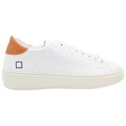 Hvid-Orange Sneakers - Levante Kalv