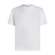 Broderet logo hvid t-shirt