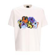 Blomsterprint Rund Hals T-shirt