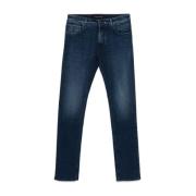 Slim Cut Indigo Blue Denim Jeans