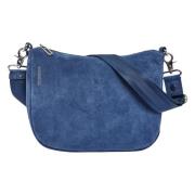 Velvet Crossbody Taske med Flere Lommer