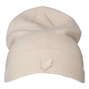 Tonal Eagle Beanie Hat Beige