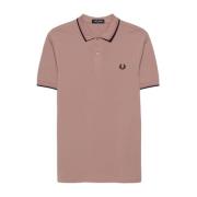 Pink Polo Shirt Cotton Piqué