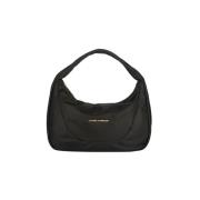 Sort Nylon Hobo Skuldertaske fra Caia