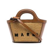 Brun Tropicalia Mini Logo Tote Taske