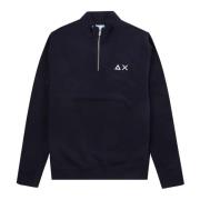 Herre Half Zip Navy Blue Sweatshirt