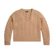 Beige uld sweater