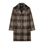 Metallic Plaid Wool Blend Jacket