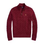 Bordeaux bomuldssweater med logo