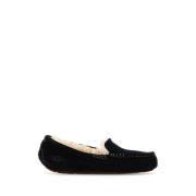 Sort ruskind stilfulde loafers