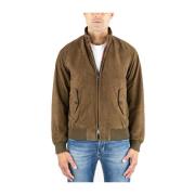 Suede Harrington Jakke Klassisk Stil