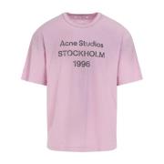 Logo T-shirt i Cotton Candy Pink