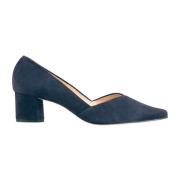 Velour Blokhæl Pumps