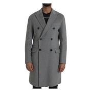 Grå Cashmere Trenchcoat Jakke