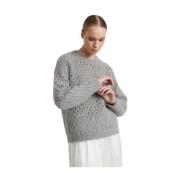 Alpaca og Merino Uld Mesh Sweater