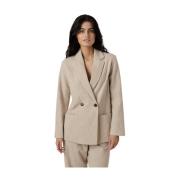 Dobbelt Brystet Oversized Blazer