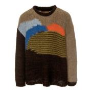 Alpaca Colorblock Strik Sweater