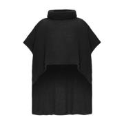 Elegant Sort Poncho Rullekrave