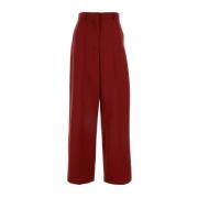 Rød Uld Wide-Leg Ruby Bukser