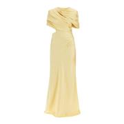 Eco-Satin Cross-Over Maxi Kjole