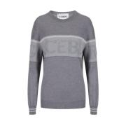 Crew-neck sweater i merinould