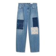 Patchwork afslappede jeans