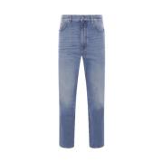 Straight Leg Denim Jeans