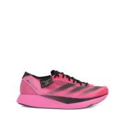 Fuchsia lavtop sneakers med 3-striber