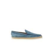 Herre Suede Slip-on Espadriller med Hvid Gummisål