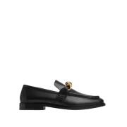 Metal Knot Læder Loafers Sort