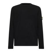 Sort Bomuld Crewneck Sweater