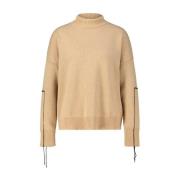 Merino Rollneck Sweater med Broderi